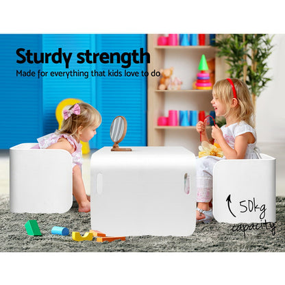 Keezi Kids Nordic Table Chair Set  - (White)