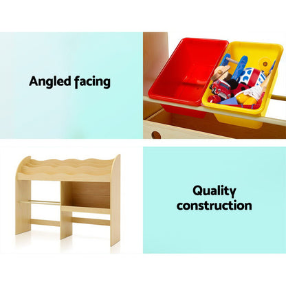 Keezi Kids Display Book Shelf with Storage Boxes and Drawers