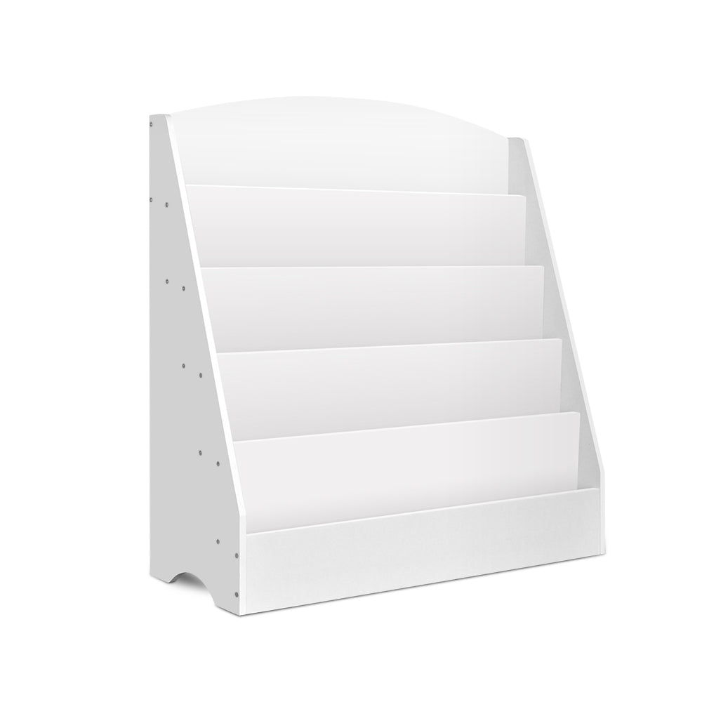 Keezi 5 Tiers Kids Bookshelf Display Rack - White