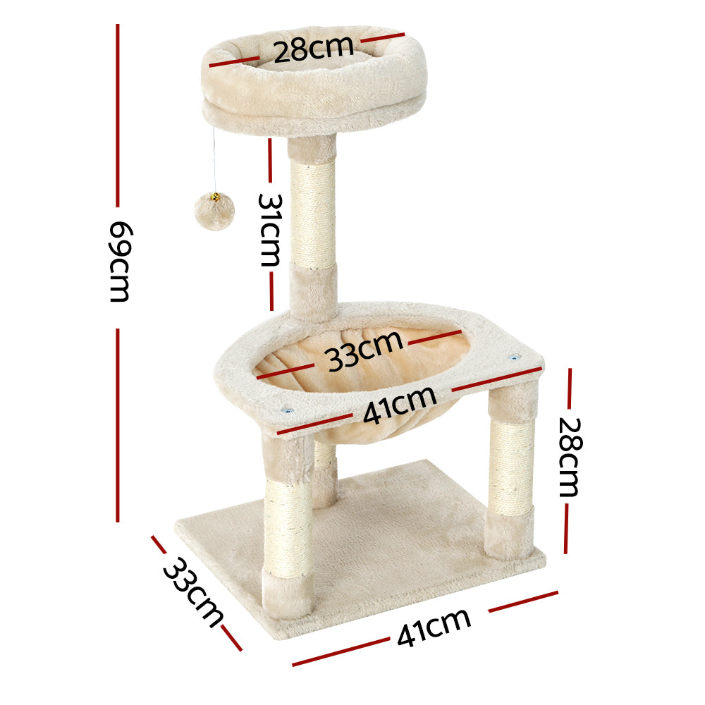 Camila Cat Tree Scratching Post And Toy House Bed (69 cm)