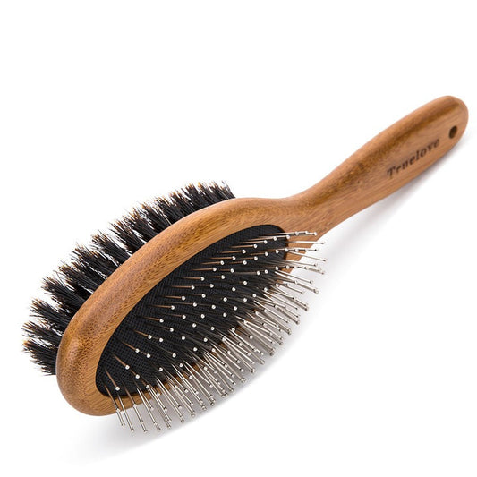 True Love Bamboo Double Pet Grooming Brush