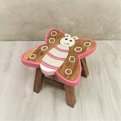 EcoCharm Handcrafted Kids' Stool - Butterfly