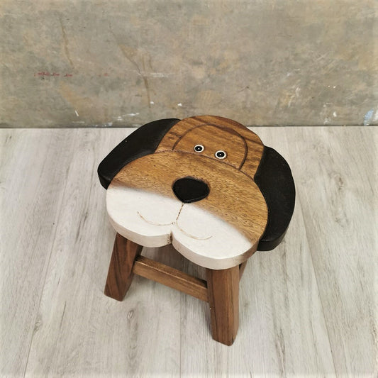 EcoCharm Handcrafted Kids' Stool - Dog