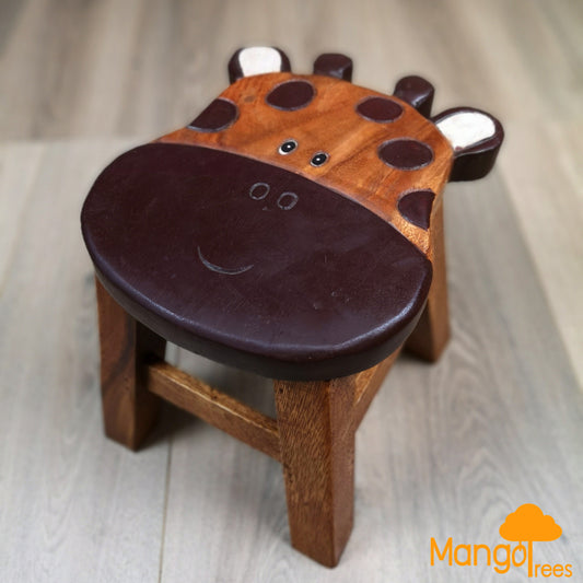 EcoCharm Handcrafted Kids' Stool - Giraffe