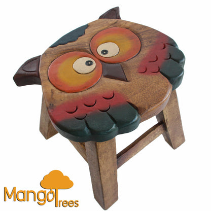 EcoCharm Handcrafted Kids' Stool - Owl