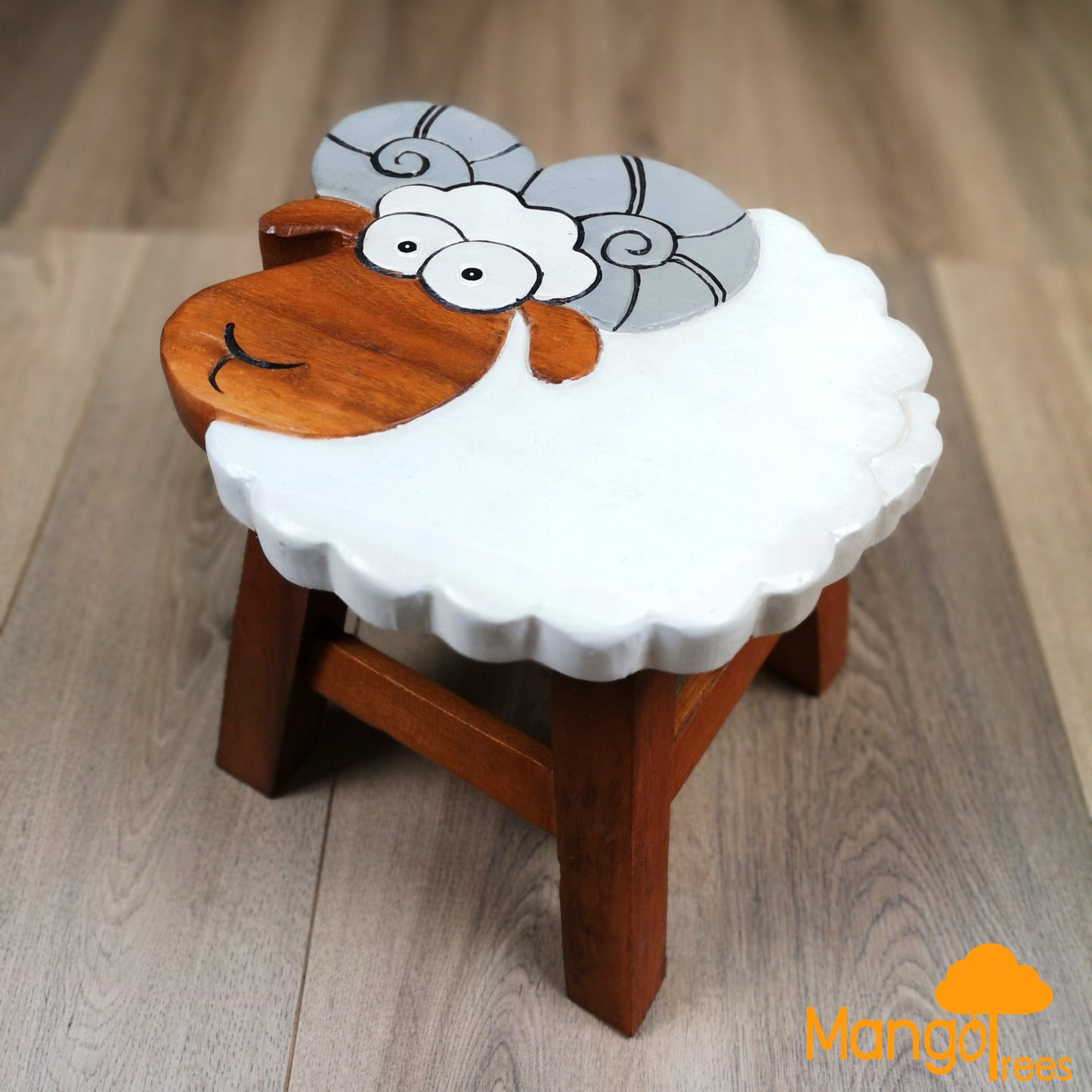 EcoCharm Handcrafted Kids' Stool - Ram