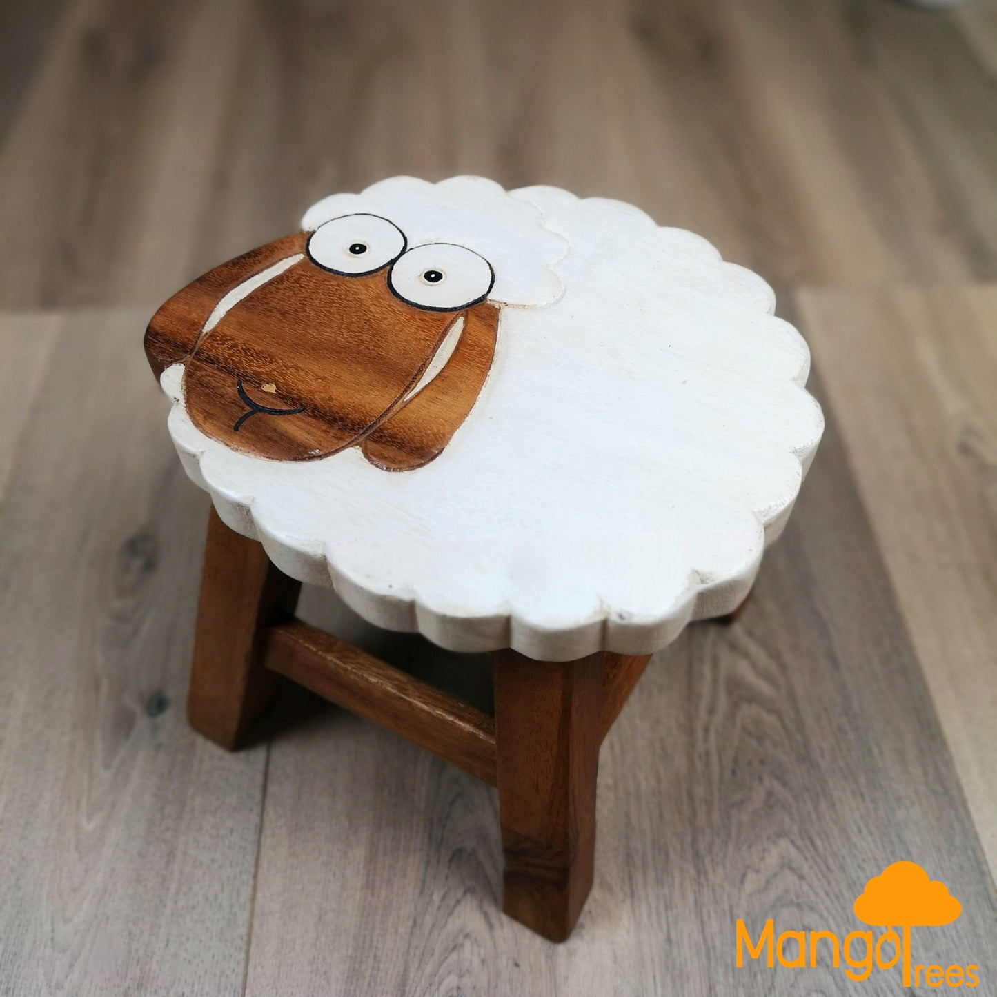 EcoCharm Handcrafted Kids' Stool - Sheep