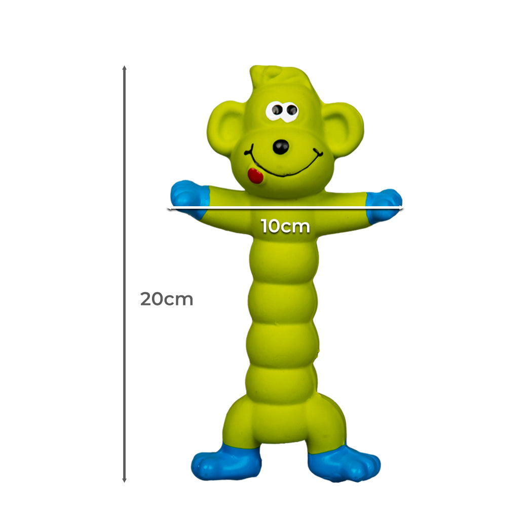 Green Monkey Squeaky Dog Chew Toy